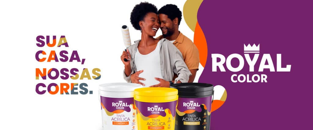 lançamento da marca própria de tintas Royal Color